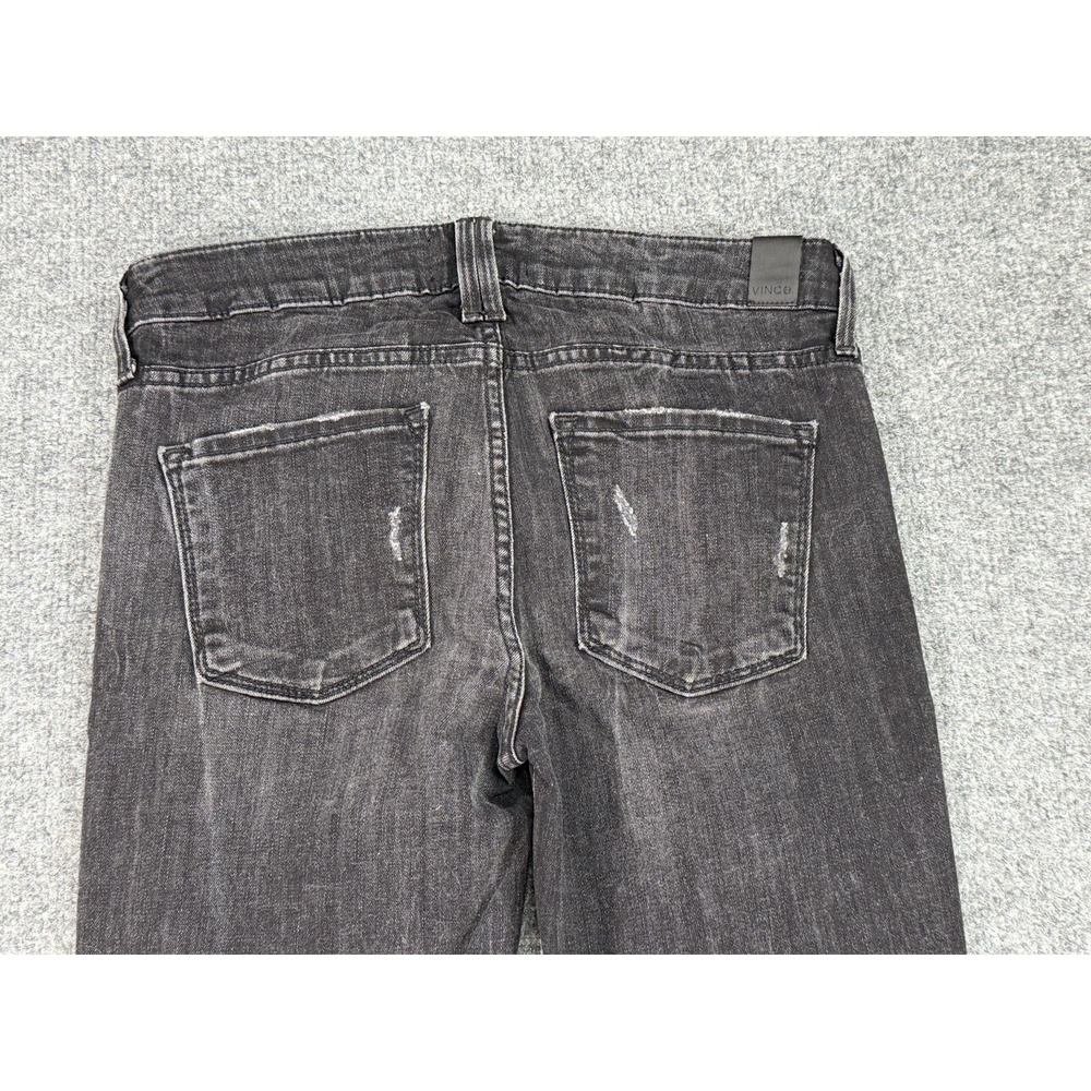 VINCE Jeans Womens 25 Black Skinny Denim Pants 30" Inseam DV135-2096